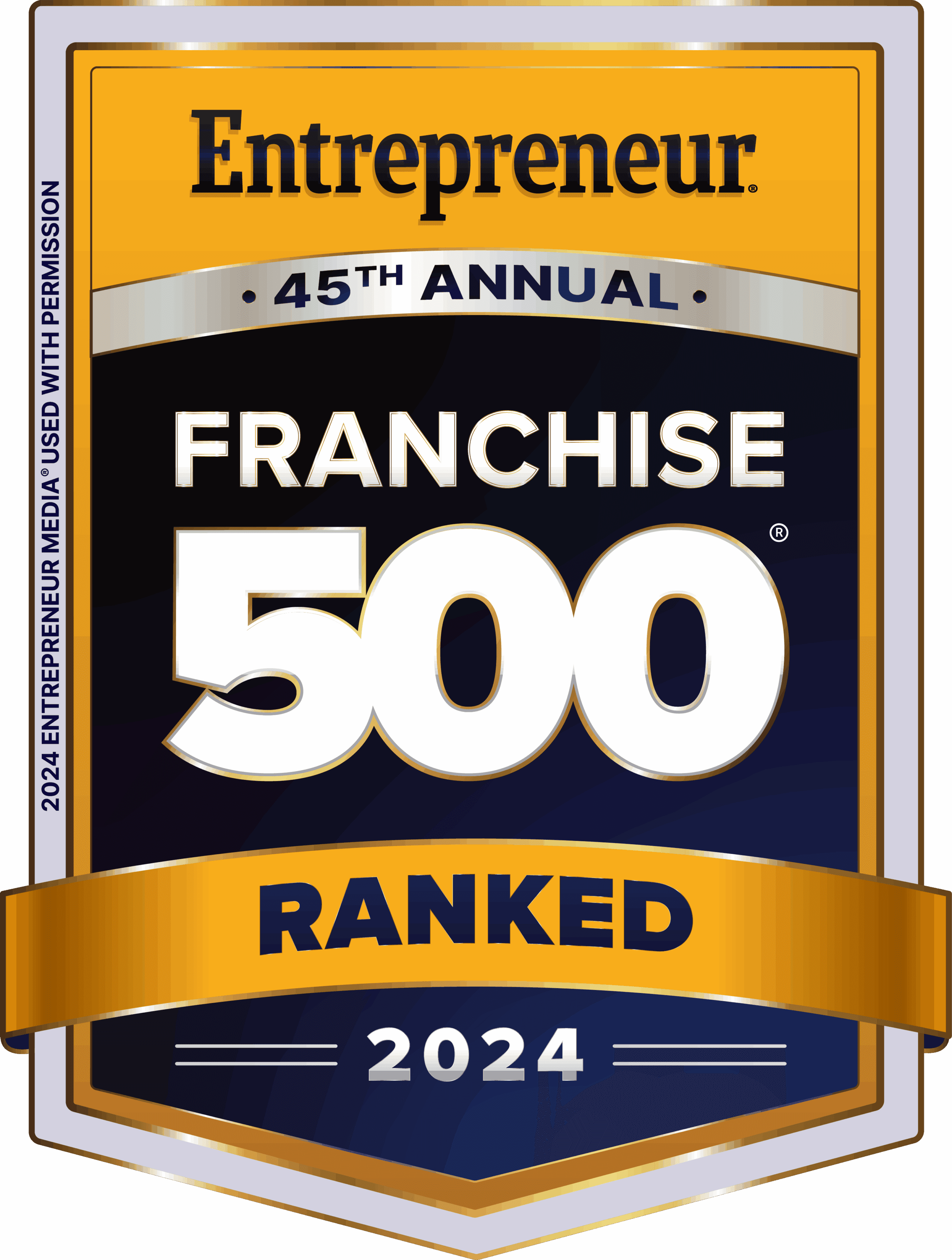 Entrepreneur Franchise 500 Ranked 2024 badge